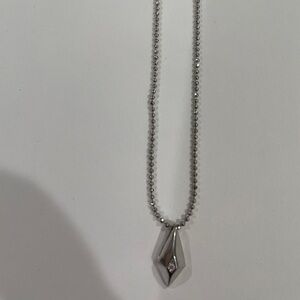 Like New. Lia Sophia 16”-19” Silver Diamond Charm